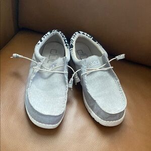 Hey Dude Gray Moccasin Shoes Casual Comfort